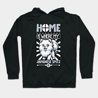 Home is with my Japanese Spitz Hoodie